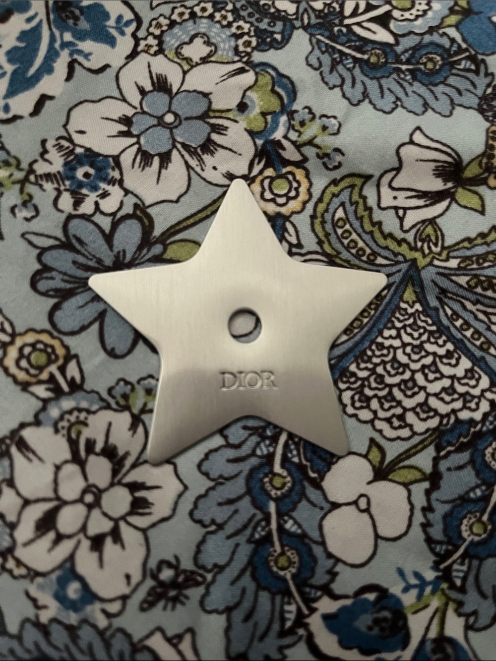 Dior Brushed Silver Star Accent
